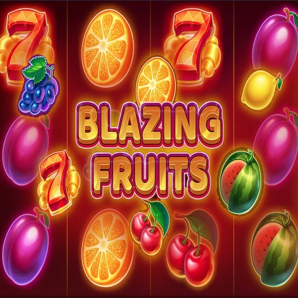 Blazing Fruits online game logo by Inbet Games on spinsharkcasino.eu