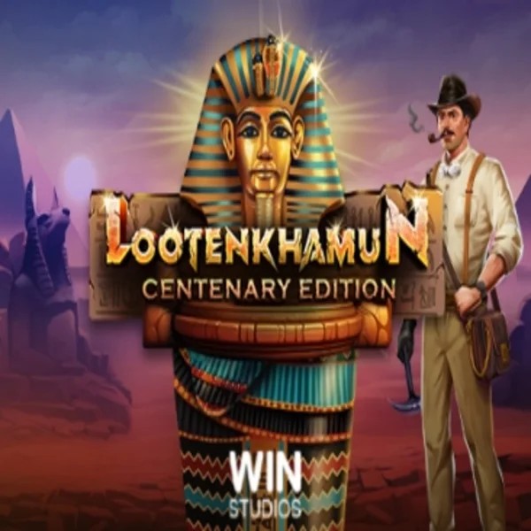 Official Slots logo: Loot'en Khamun the Dead Sea Scrolls by Win Studios at Spinshark Casino