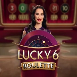 Lucky 6 Roulette online game logo by Pragmatic Play on spinsharkcasino.eu