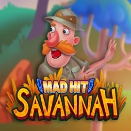 Mad Hit Savannah online game logo by RubyPlay on spinsharkcasino.eu