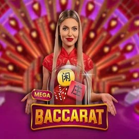 Mega Baccarat logo – Live Casino by Pragmatic Play at Spinshark Casino