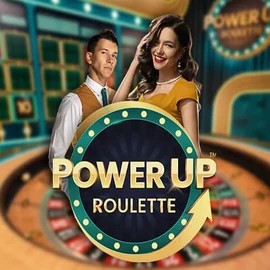 PowerUP Roulette slot logo by Pragmatic Play at Spinshark Casino